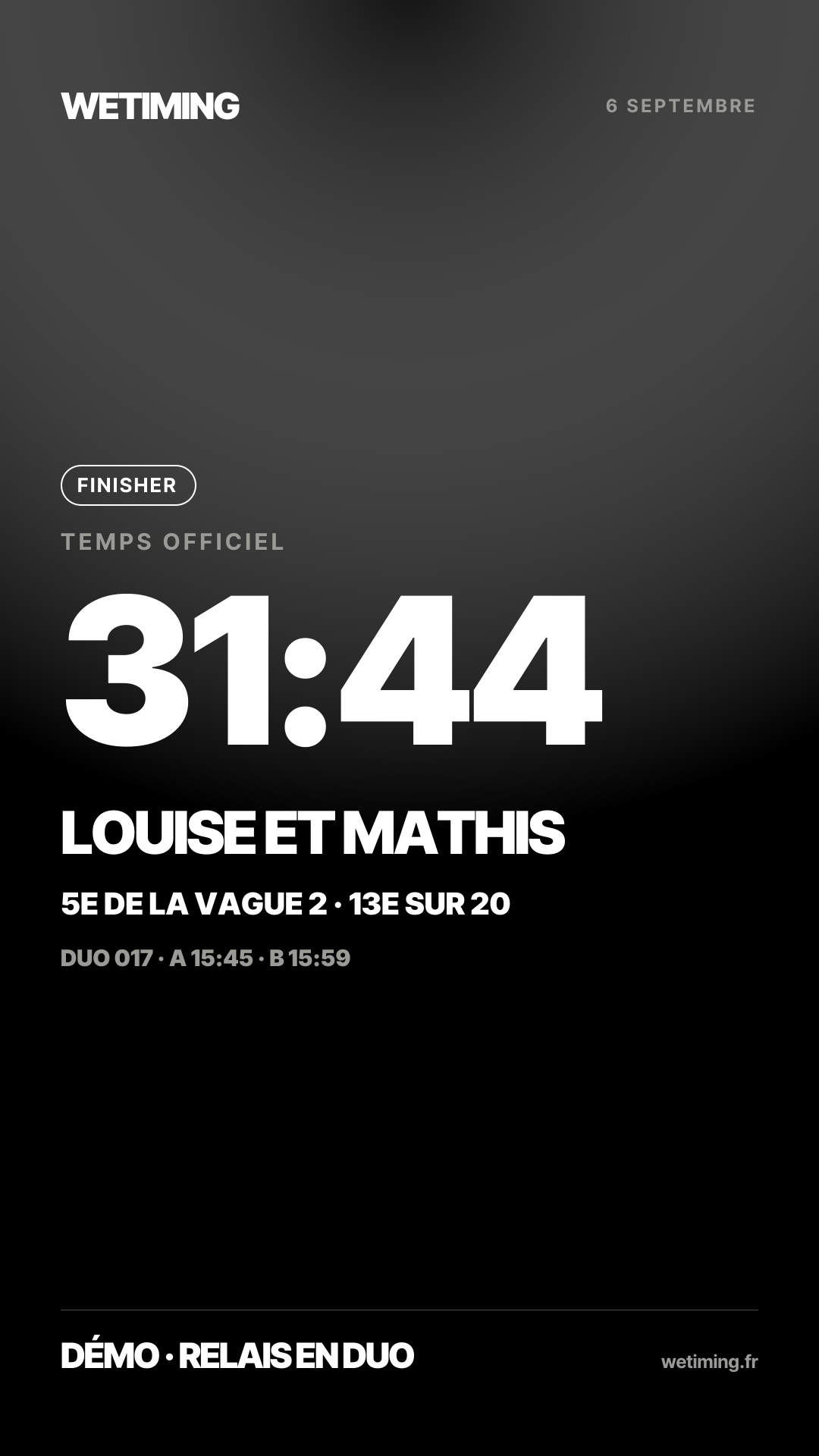Ton résultat au format Story