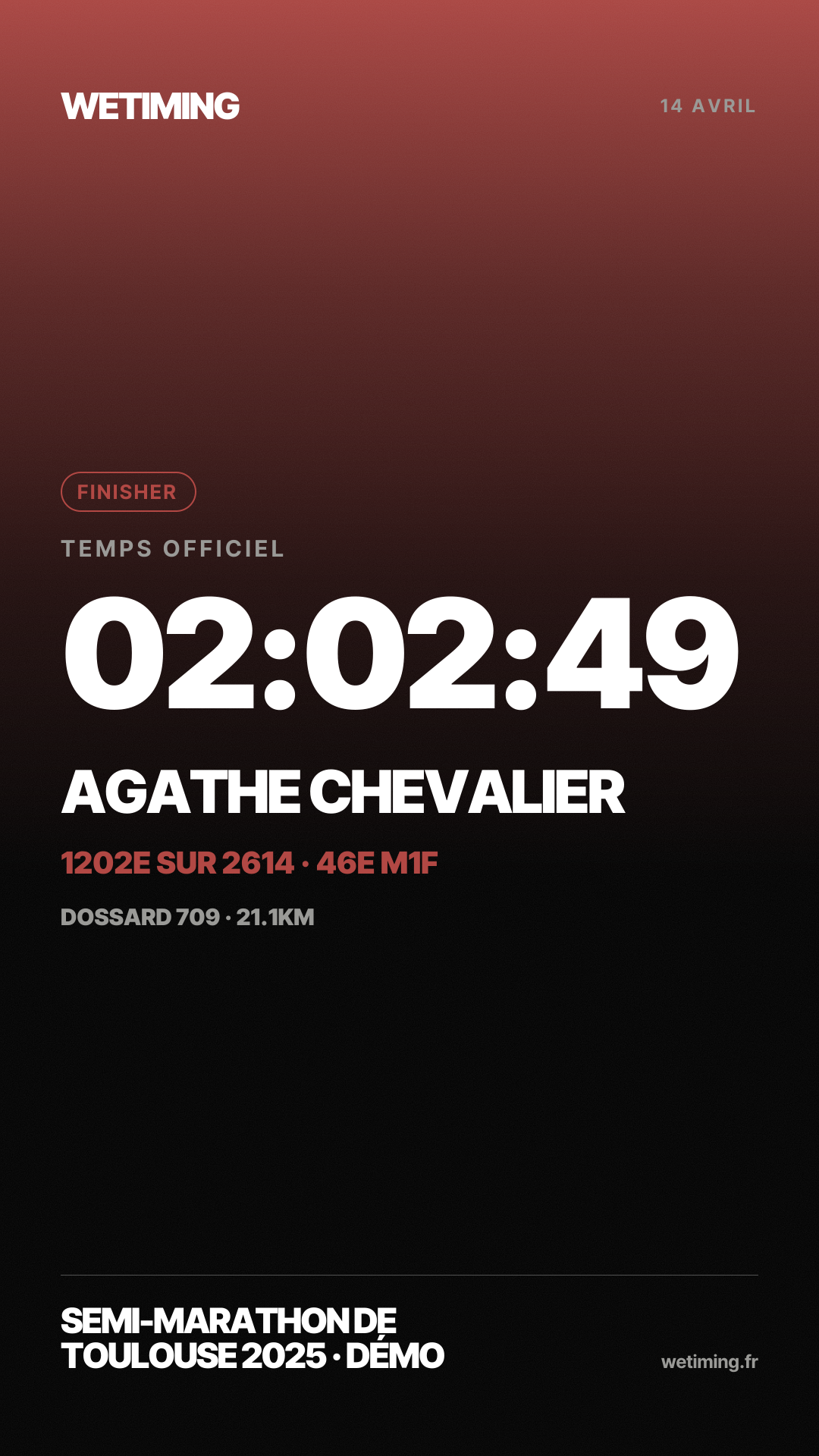 Ton résultat au format Story · aube