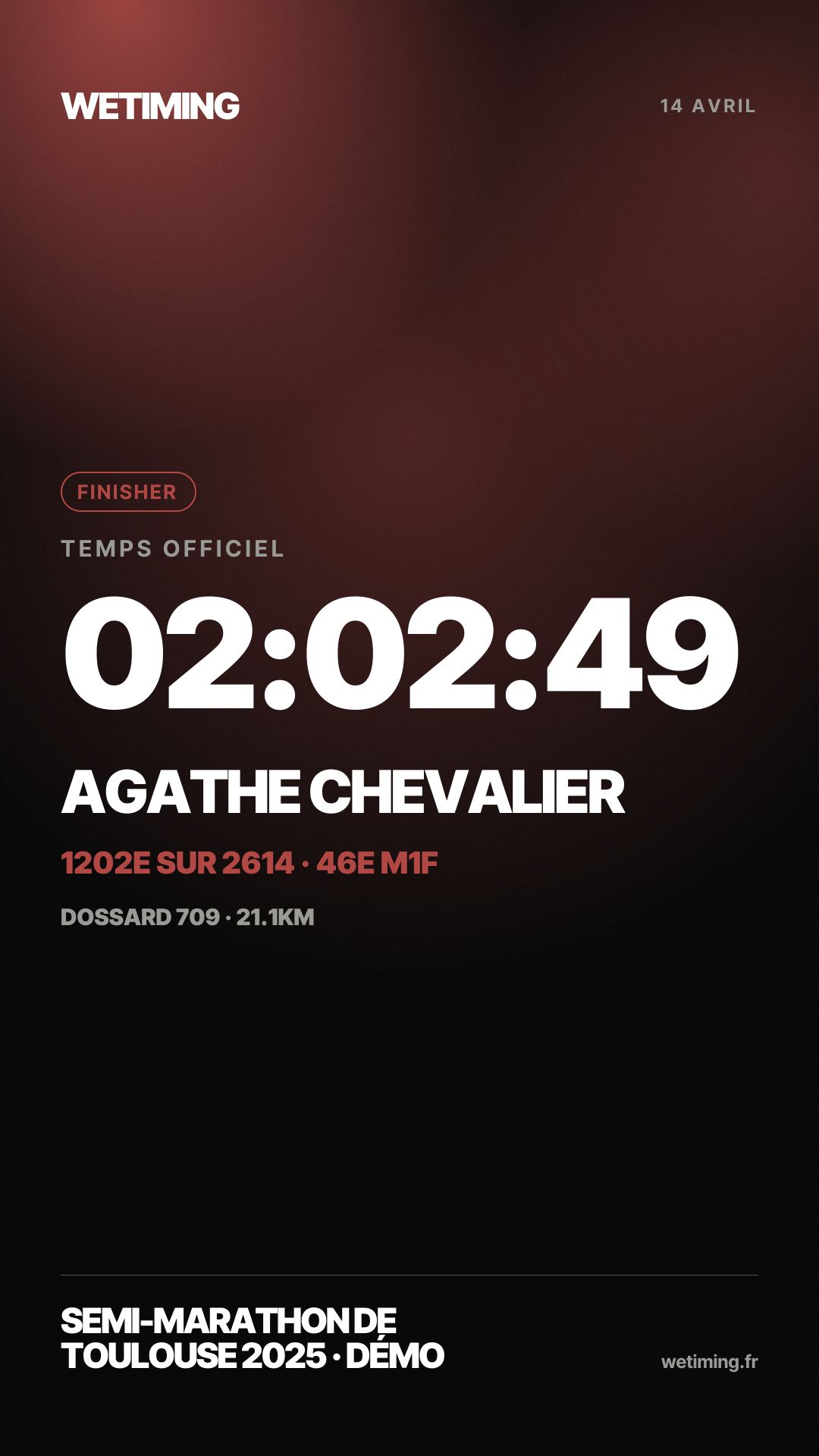 Ton résultat au format Story · nuée