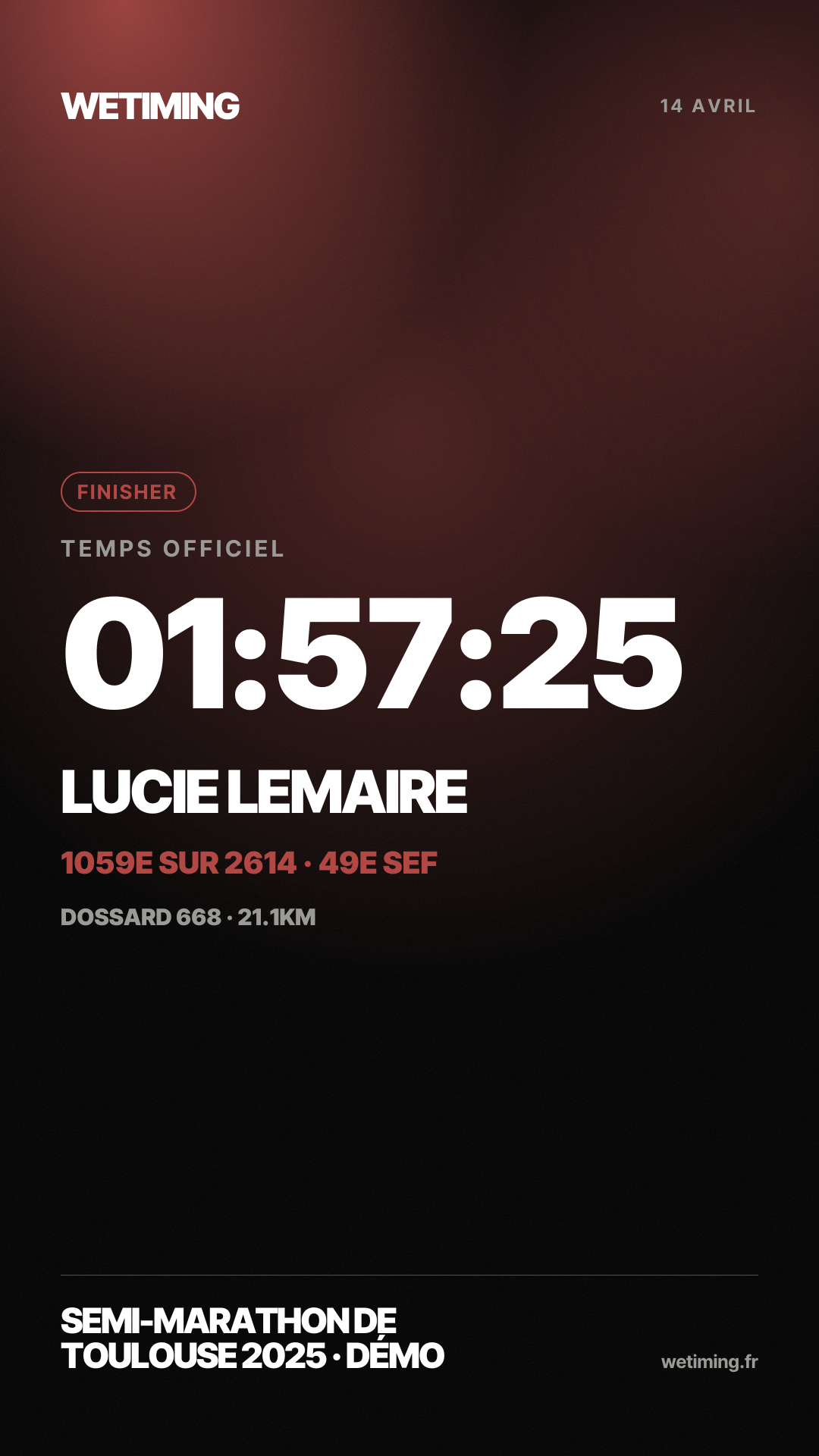 Ton résultat au format Story · nuée