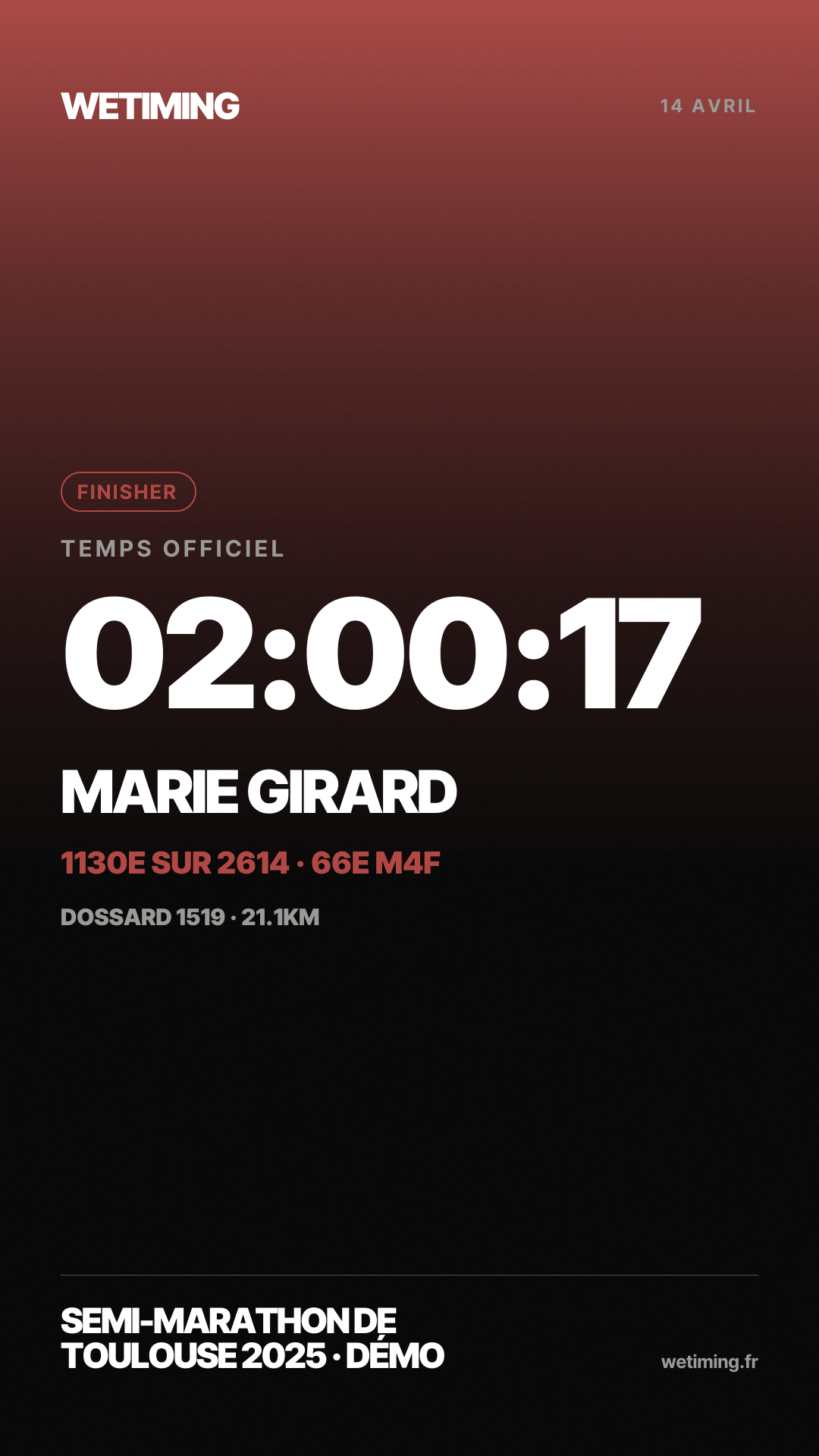 Ton résultat au format Story · aube