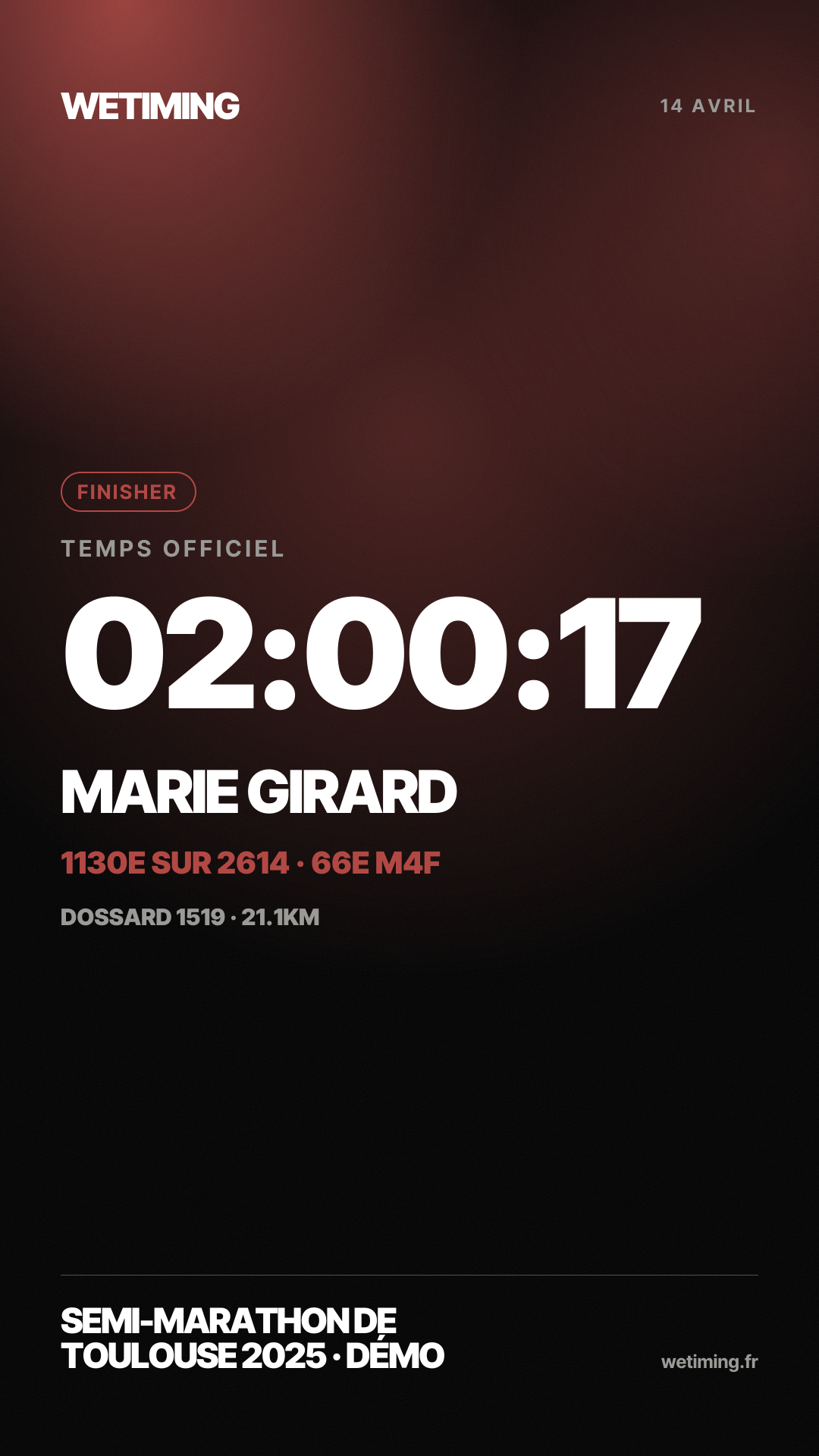 Ton résultat au format Story · nuée
