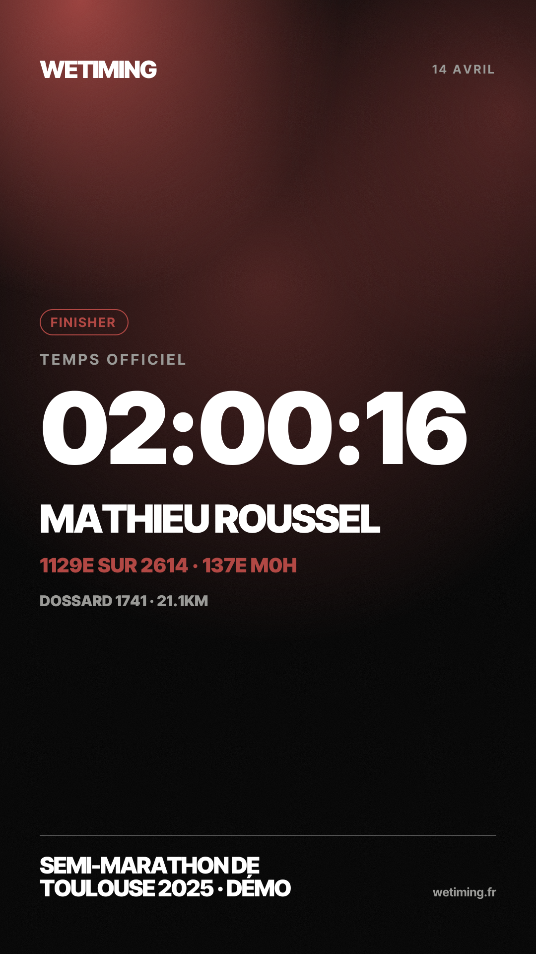 Ton résultat au format Story · nuée