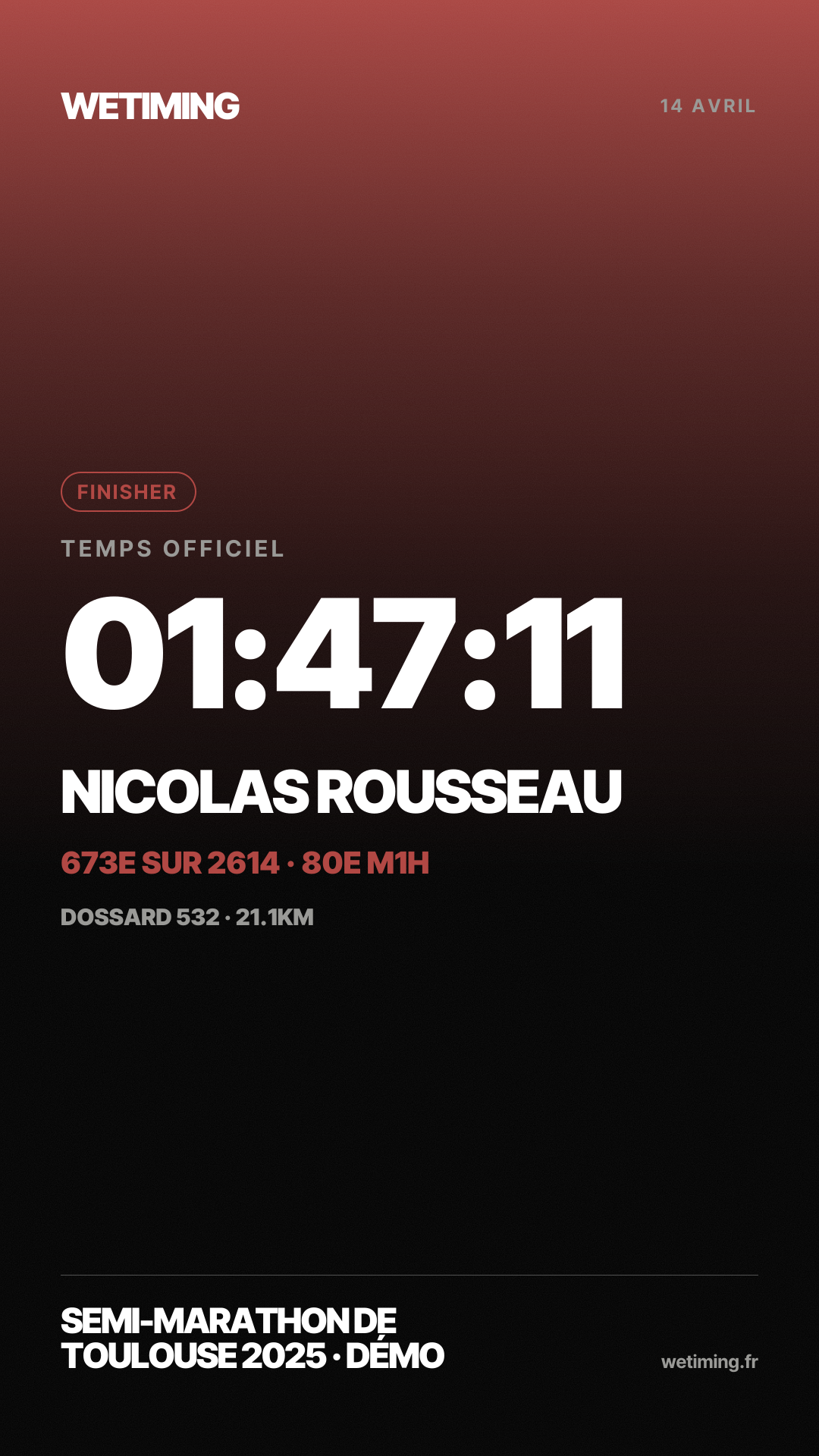 Ton résultat au format Story · aube