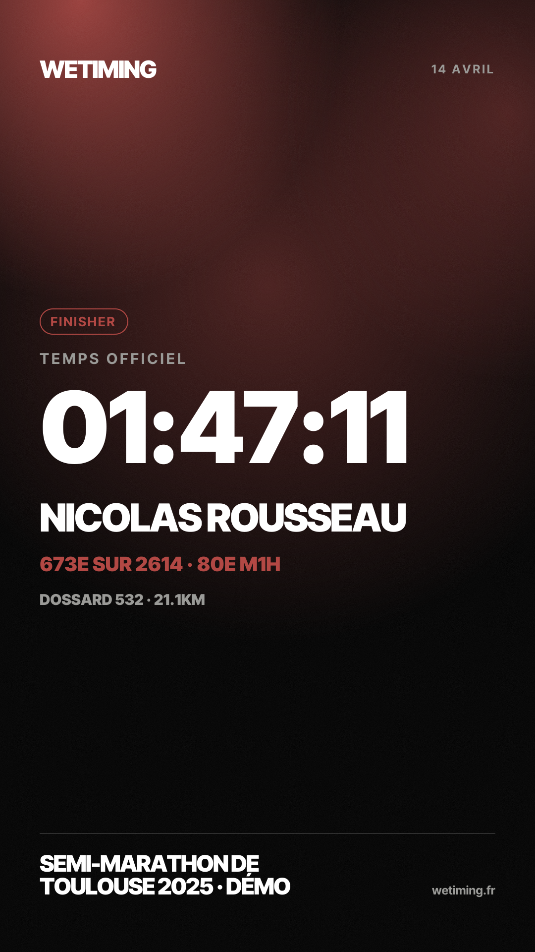 Ton résultat au format Story · nuée