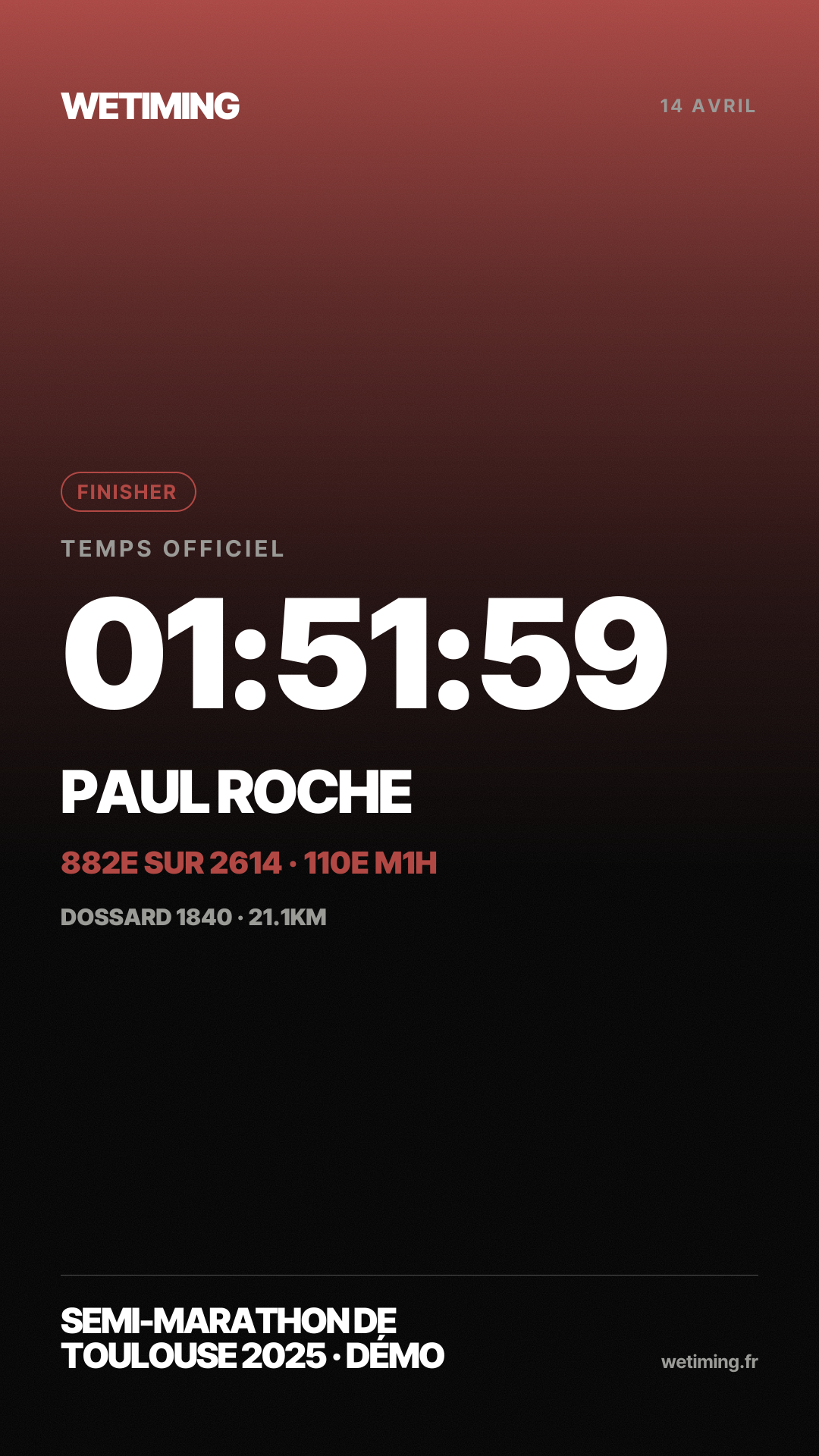 Ton résultat au format Story · aube
