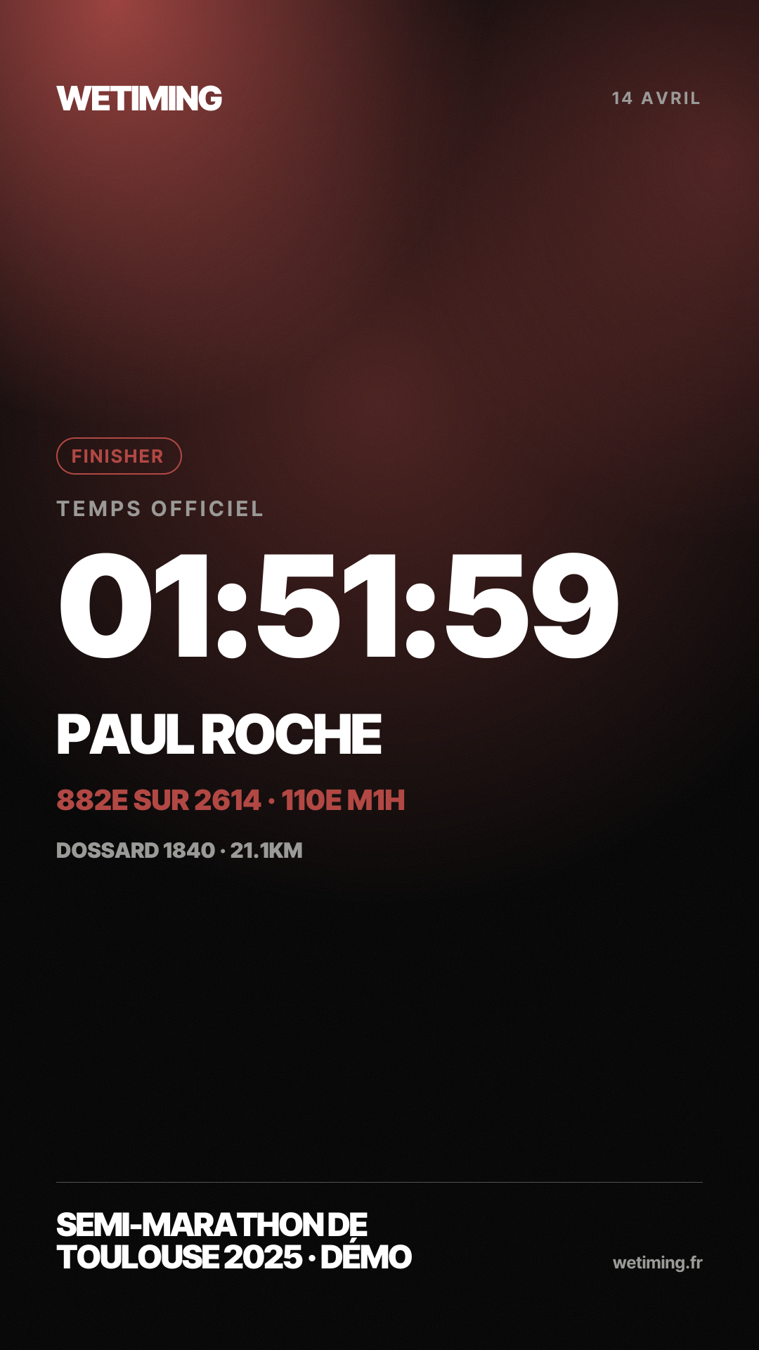 Ton résultat au format Story · nuée