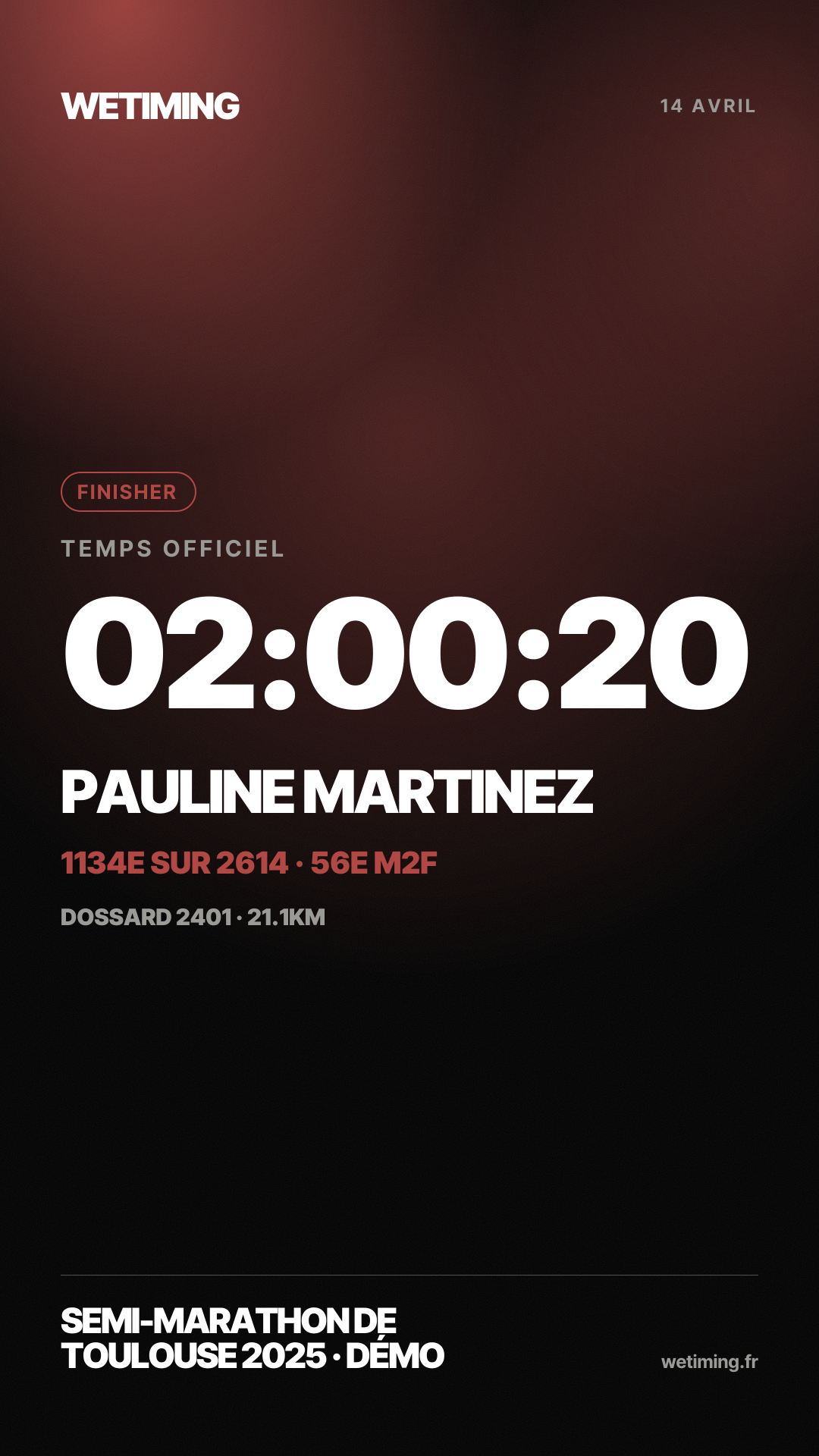 Ton résultat au format Story · nuée