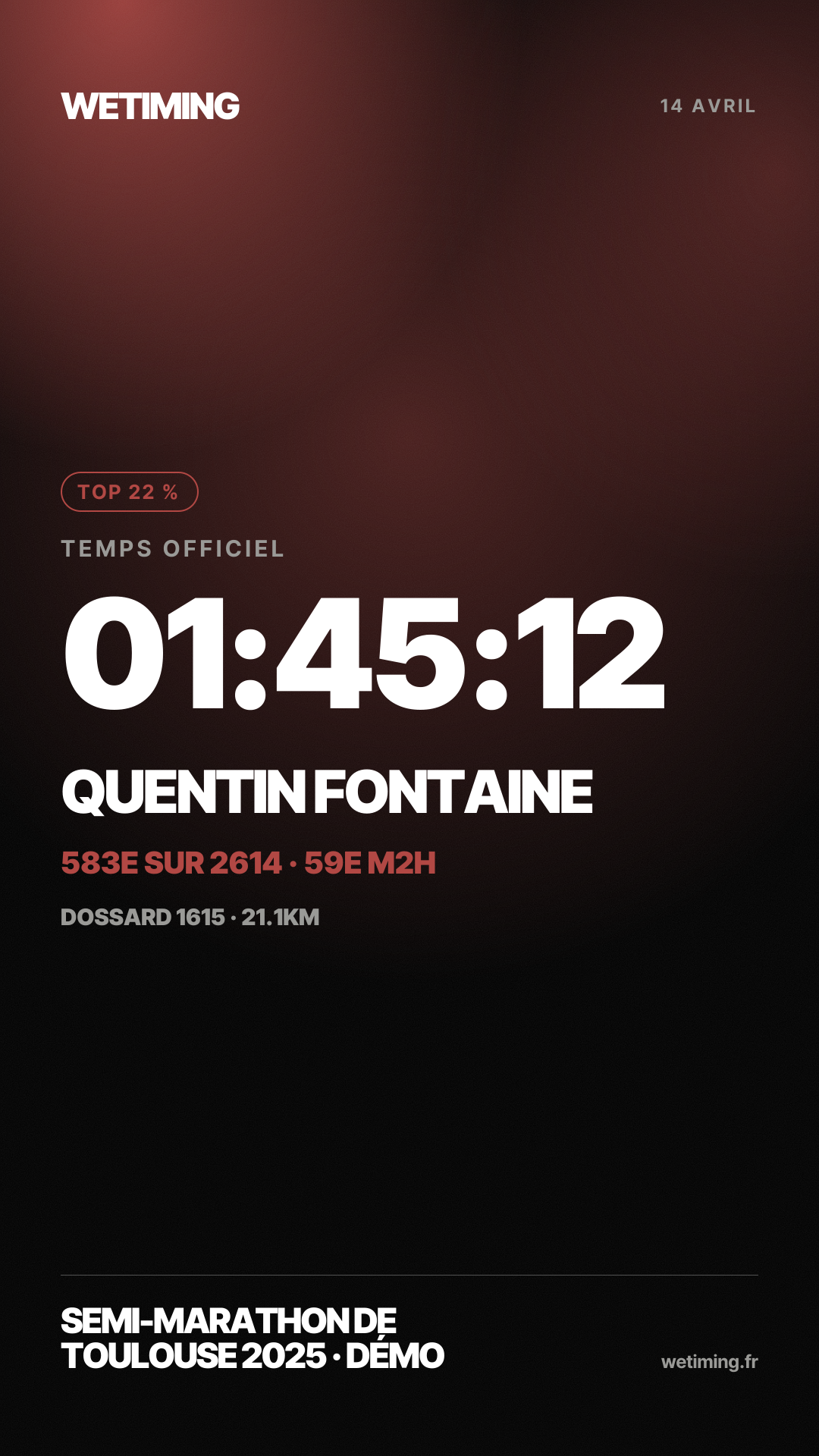 Ton résultat au format Story · nuée