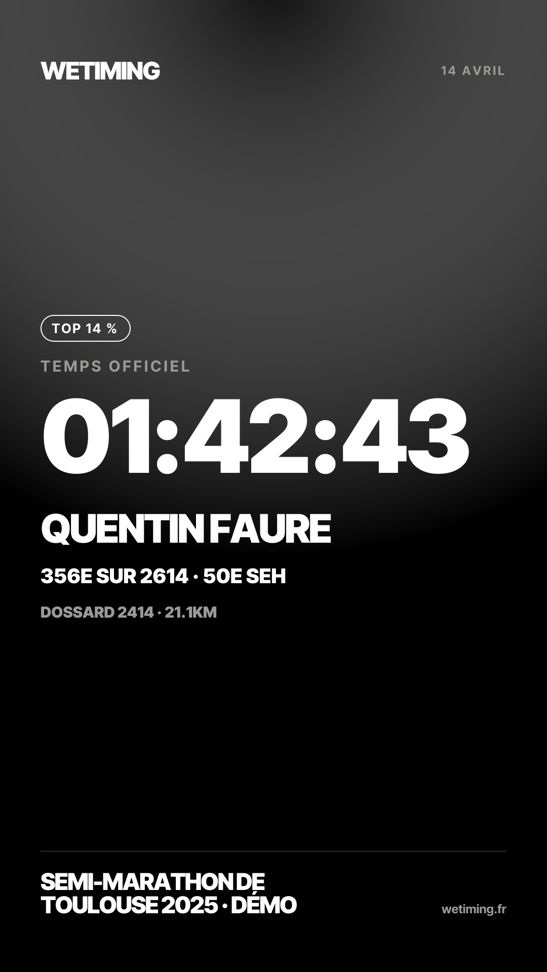 Ton résultat au format Story