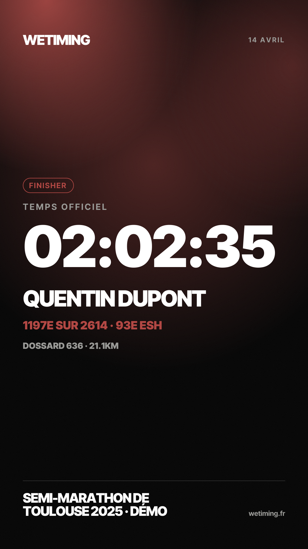 Ton résultat au format Story · nuée