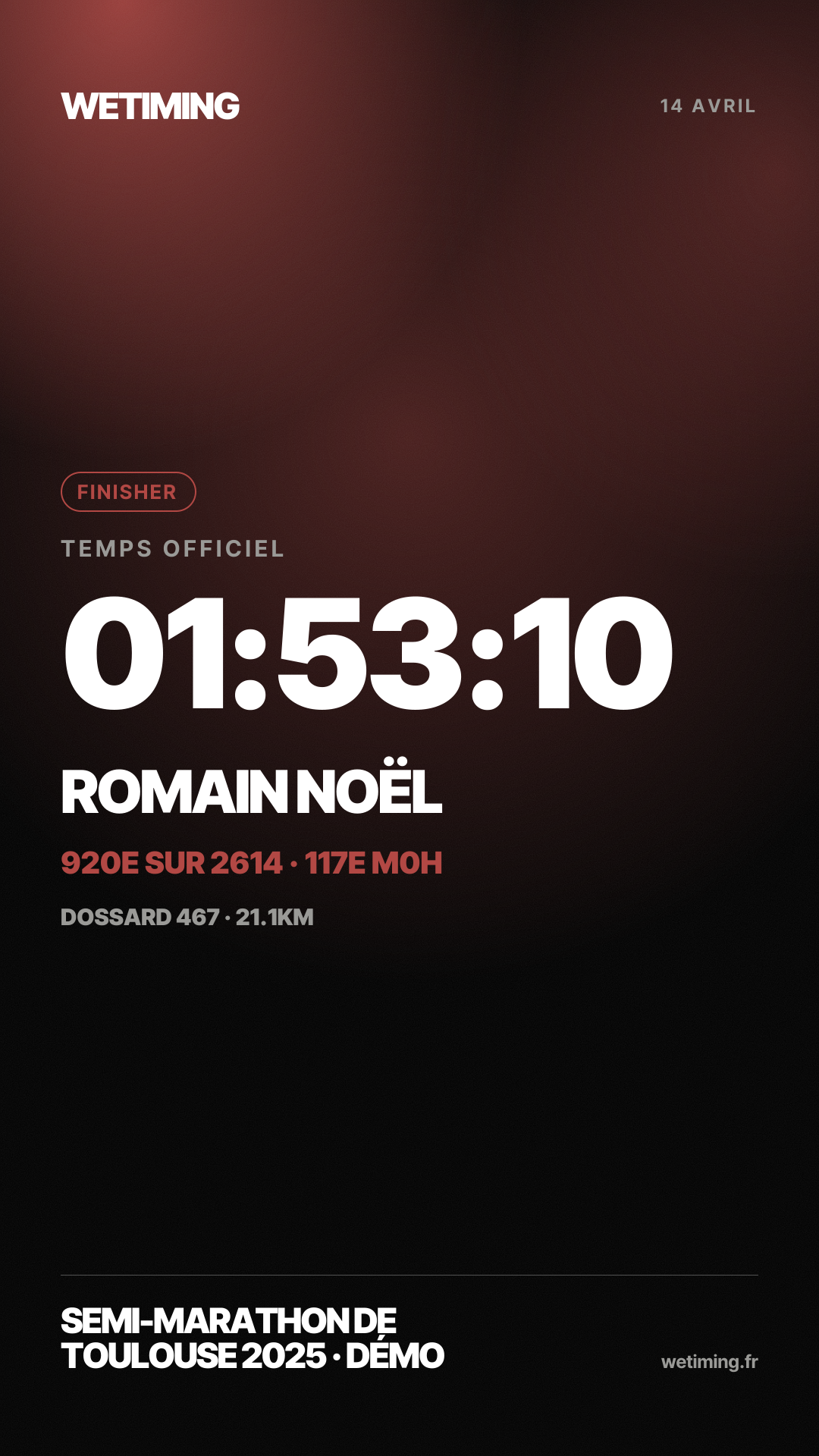 Ton résultat au format Story · nuée