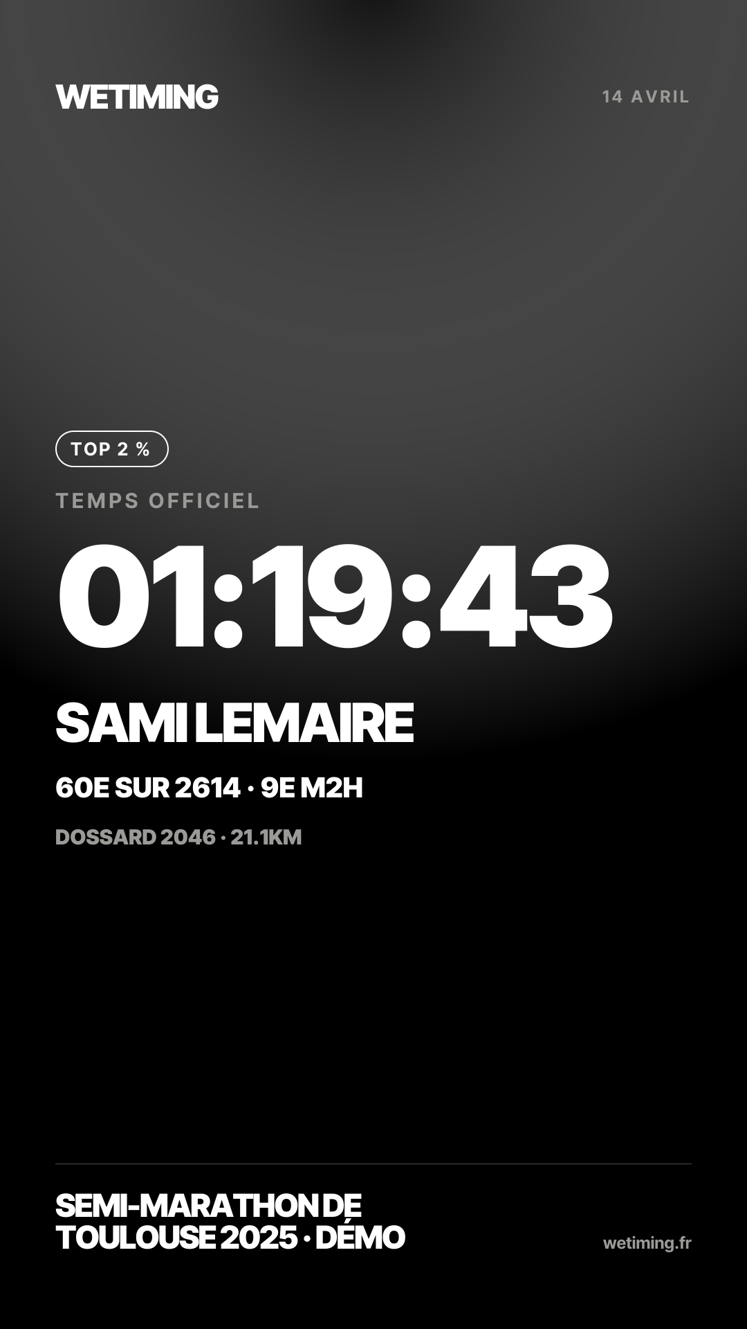 Ton résultat au format Story